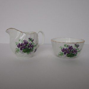 antique cream pitcher & sugar bowl